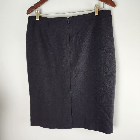 Talbots Womens Midi Pencil Wool Lined Skirt Size 10 Black - Picture 3 of 6